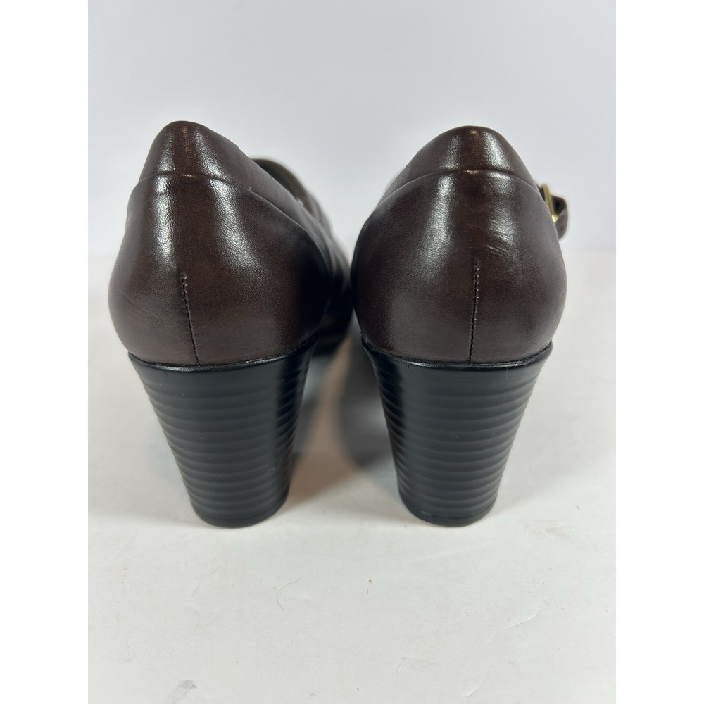 Clarks Bendables 61639 Brown Mary Jane Block Heel Buckle Women's Size 7M - Picture 4 of 8
